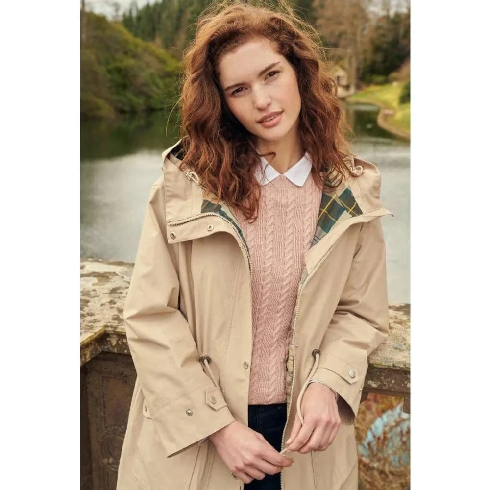 Barbour | Fieldrose Cableknit Sweater in Rose Dust US 12
